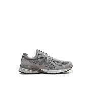 New Balance Grå Mesh Sneakers med Rund Tå Gray, Herr