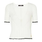 Balmain Stickad topp White, Dam