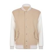 Eleventy Färgblock Ull Kashmir Bomber Beige, Herr