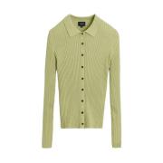 Birgitte Herskind Grön Stickad Polo Cardigan Green, Dam