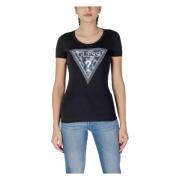 Guess Kortärmad T-shirt Vår/Sommar Kollektion Black, Dam