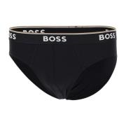 Hugo Boss Herr Svarta Stretchbomull Briefs Black, Herr