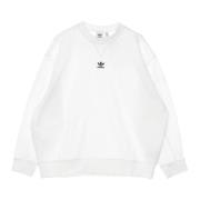 Adidas Vit Lättvikts Crewneck Sweatshirt White, Dam