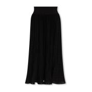 Alaïa Veckad kjol Black, Dam