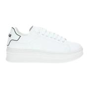 Gaëlle Paris Läder Platform Sneakers med Logo White, Dam