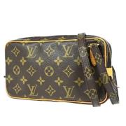 Louis Vuitton Vintage Pre-owned Canvas axelremsvskor Brown, Dam