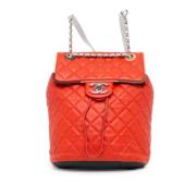 Chanel Vintage Pre-owned Laeder ryggsckar Orange, Dam