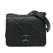 Chanel Vintage Pre-owned Laeder crossbodyvskor Black, Dam