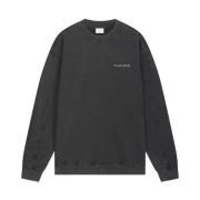 Filling Pieces Sweatshirt Alfabet Travertin Vintage Svart Black, Herr