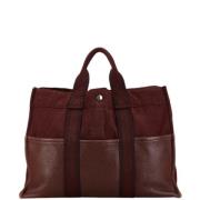 Hermès Vintage Pre-owned Canvas totevskor Red, Dam