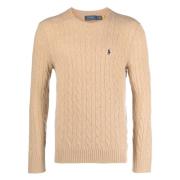 Polo Ralph Lauren Lyxigt Ull Cashmere Stickat Beige, Herr