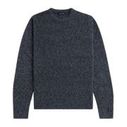 Fred Perry Bouclé Crewneck Sweater med tumhål Gray, Herr