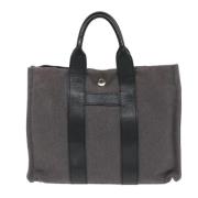 Hermès Vintage Pre-owned Canvas handvskor Gray, Dam