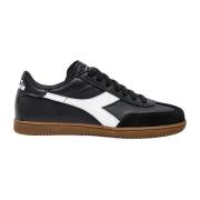 Diadora Premium Lädertränare med Avtagbar Innersula Black, Herr