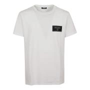 Balmain T-shirt med Balmain Couture-etikett White, Herr