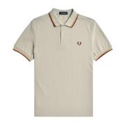 Fred Perry Polo med dubbelrandig M3600 Brown, Herr