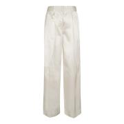 Jil Sander Vita eleganta byxor Aw24 White, Dam