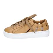 Stokton Läder Damsneakers Snygga Skor Brown, Dam