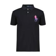 Polo Ralph Lauren Svart Bomull Polo Skjorta Regular Fit Black, Herr