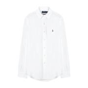 Polo Ralph Lauren Vit Skjorta med Broderad Logotyp White, Herr