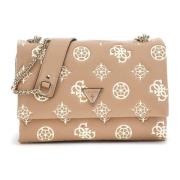 Guess Logo Crossbody Väska för Damer Beige Beige, Dam