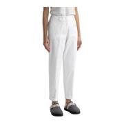 Peserico Persikoskinn gabardine morotsbyxor White, Dam