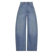 Alexander Wang Oversized Rundad Låg Rise Jeans Blue, Dam