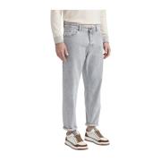 Peserico Stretch bomullstwill jeans Gray, Herr