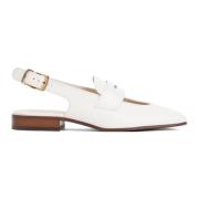 Tod's Vita läderloafers med utsnittsdesign White, Dam