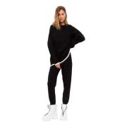 Cesare Gaspari Oversized Jogger set - Svart Black, Dam