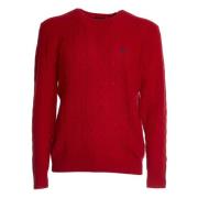 Polo Ralph Lauren Röd Stickat Air Force Blue Aw24 Red, Herr