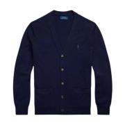 Ralph Lauren Marinblå kofta med logotyp Slim Fit Blue, Herr