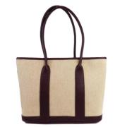 Hermès Vintage Pre-owned Canvas axelremsvskor Beige, Dam