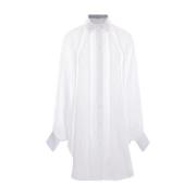 Ermanno Scervino Vit Oversized Spets Bomull Skjorta White, Dam