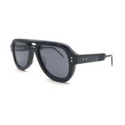 Thom Browne Svarta solglasögon Ss24 International Fit Black, Herr