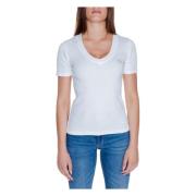 Calvin Klein Jeans Rib V-Neck T-shirt Höst/Vinter Kollektion White, Da...