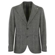 L.b.m. 1911 Grå Ull Blazer Prins av Wales Gray, Herr