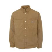 Carhartt Wip Canvas overshirt med tryckknappar Brown, Herr