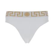 Versace Vitt Sjökläder Ikonisk Greca Slip White, Herr