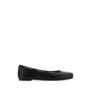 Alexander Wang Svarta läder Ballerina skor Black, Dam