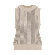 Ermanno Scervino Beige Tank Top Beige, Dam