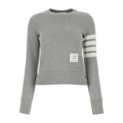 Thom Browne Skön Grå Bomulls Sweatshirt Gray, Dam