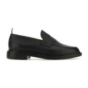 Thom Browne Klassiska svarta läderloafers Black, Herr