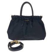 Prada Vintage Pre-owned Canvas prada-vskor Black, Dam