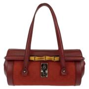 Gucci Vintage Pre-owned Canvas handvskor Red, Dam