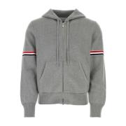 Thom Browne Skön Grå Bomulls Sweatshirt Gray, Herr