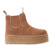 UGG Platform Chelsea Boot i Chestnut Beige, Dam