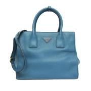 Prada Vintage Pre-owned Tyg prada-vskor Blue, Dam