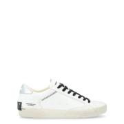 Crime London Vit Distressed Sneakers White, Herr