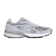 New Balance Grå Mocka Mesh Sneakers Mandel Tå Gray, Herr